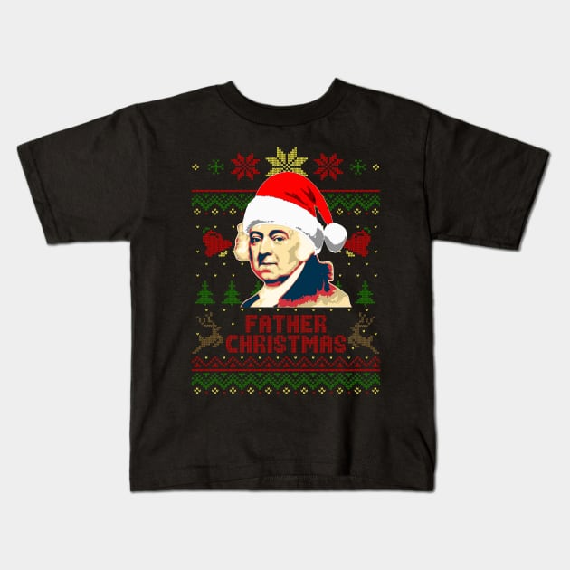 John Adams Father Christmas Kids T-Shirt by Nerd_art